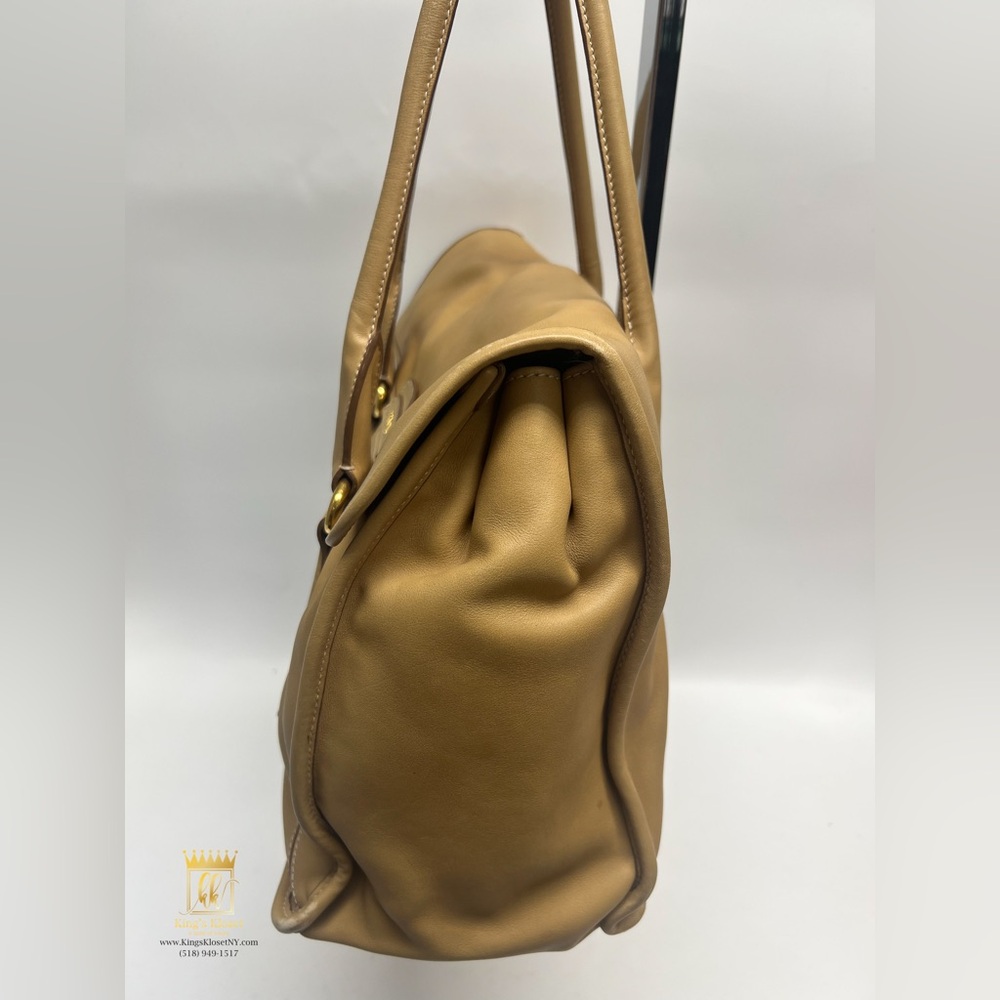 Authentic Prada All Leather Document Shoulder Bag - image 2